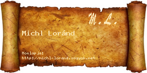Michl Loránd névjegykártya